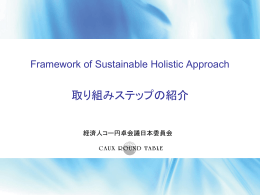 取り組みステップの紹介 - 経済人コー円卓会議日本委員会