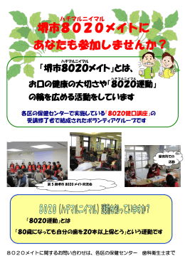 堺市8020メイトポスター（PDF：369KB）