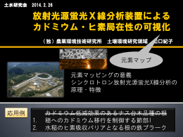 元素マッピングの意義 シンクロトロン放射光源蛍光X線分析の 原理・特徴