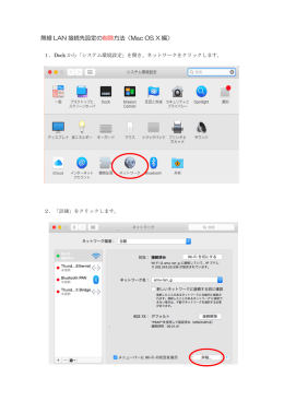 無線 LAN 接続先設定の 削除方法（Mac OS X 編）