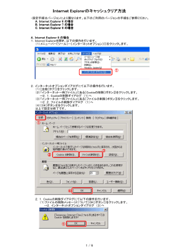 Internet Internet Explorerのキャッシュクリア Explorerのキャッシュ