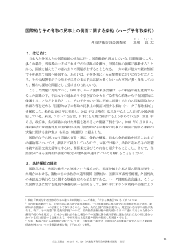 国際的な子の奪取の民事上の側面に関する条約（ハーグ子奪取