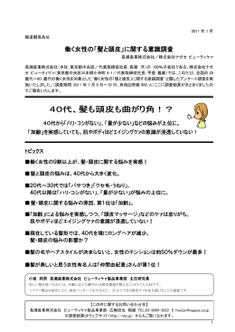 「髪と頭皮」に関する意識調査