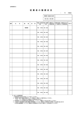 従 業 者 の 勤 務 状 況