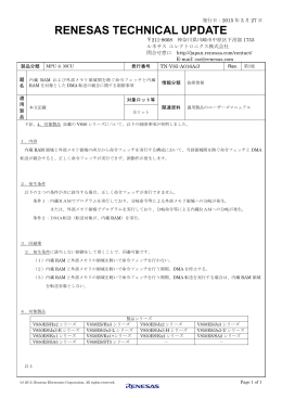 内蔵 RAM および外部メモリ領域間を跨ぐ命令フェッチと内蔵RAM を対象