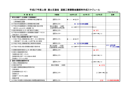 平成27年度上期 国土交通省 道路工事調整会議資料作成スケジュール