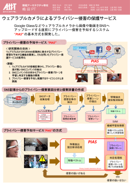 ウェアラブルカメラによるプライバシー侵害の保護サービス