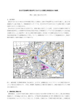 仙台市宮城野区福田町における小規模な津波浸水の痕跡