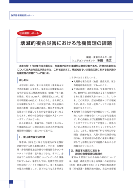 壊滅的複合災害における危機管理の課題(PDF/301KB)