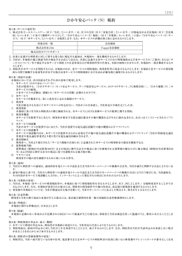 ひかり安心パック（N）規約 - SALESPARTNER セールスパートナー