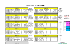 Pivole リーグ Over30 日程表