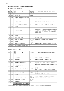 第1回 福岡和白病院 単位型緩和ケア研修会プログラム 第1日目（平成