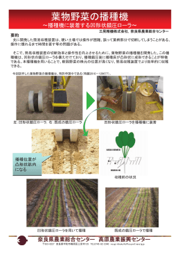 葉物野菜の播種機を開発