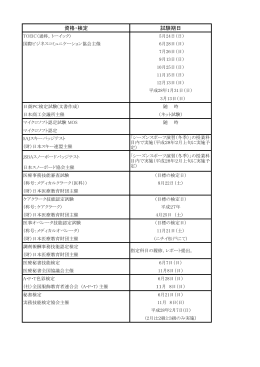 平成27年度資格検定スケジュール