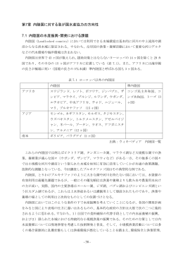 第7章 内陸国に対する我が国水産協力の方向性 7.1 内陸国の水産振興