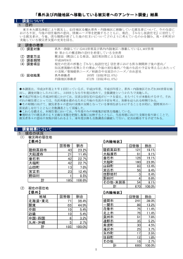 「県外及び内陸地区へ移動している被災者へのアンケート調査