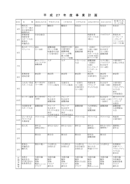 平成27年度行事計画 - 社会福祉法人セーナー苑