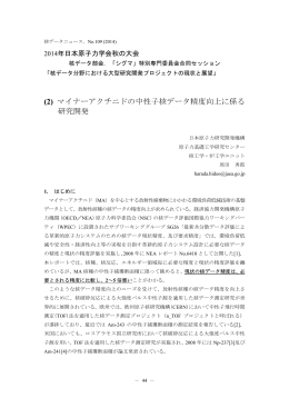 (2) マイナーアクチニドの中性子核データ精度向上に係る 研究開発