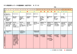 やごと周産期ネットワーク共通診療表 (出産予定日 年 月 日）