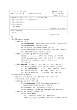 胸の筋群 muscles of thorax 腹の筋群 muscles of abdomen