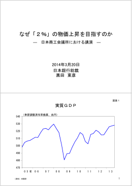 なぜ「2％」の物価上昇を目指すのか な 」の物価 昇を目指すの