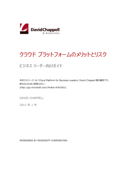 クラウド プラットフォームのメリットとリスク