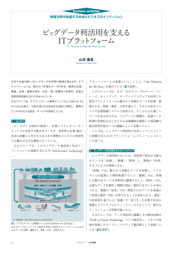 ビッグデータ利活用を支える ITプラットフォーム