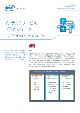 インテル&reg; サービス・プラットフォーム for Service Provider