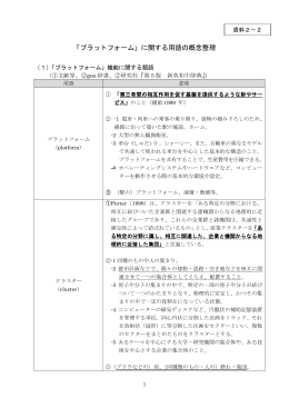 「プラットフォーム」に関する用語の概念整理（PDF