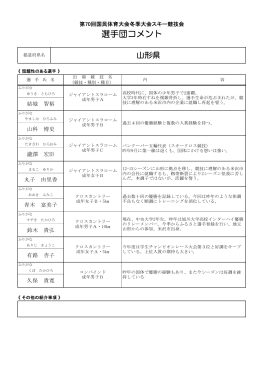 選手団コメント