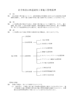 岩手県治山林道請負工事施工管理基準