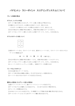 バドミントン ラリーポイント スコアリングシステムについて