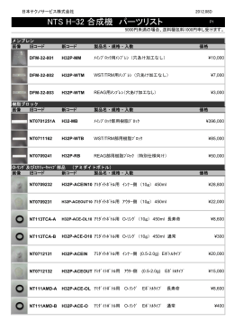 NTS H-32 合成機 パーツリスト