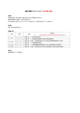 進路・就職オリエンテーション（1 年生対象・必修）