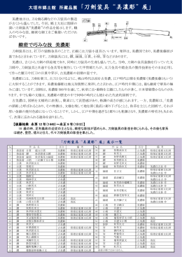 「刀剣装具&ldquo;美濃彫&rdquo;展」