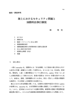 海上におけるセキュリティ問題と国際的法執行制度
