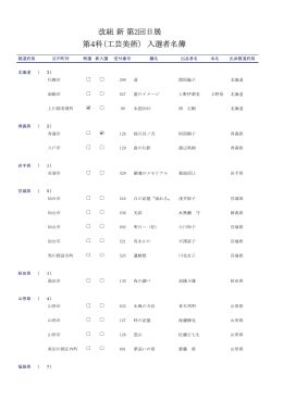 改組 新 第2回日展 第4科（工芸美術） 入選者名簿