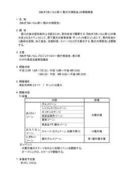 さぬきうまいもん祭り「食の大博覧会」