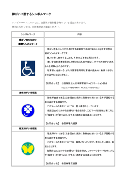 障がいに関するシンボルマークの一覧はこちらをクリック [PDF