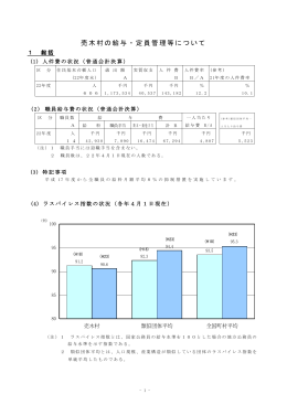 売木村の給与・定員管理等について(H24.4) 374.1 KB