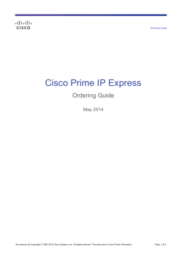 Cisco Prime IP Express
