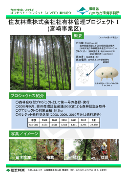 住友林業株式会社社有林管理プロジェクトⅠ (宮崎事業区)