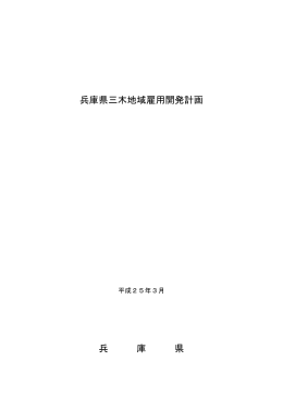 兵庫県三木地域雇用開発計画（PDF：272KB）