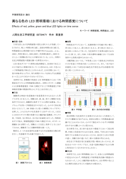 異なる色のLED 照明環境における時間感覚について