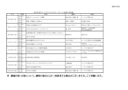 ※ 講義内容・日程について、講師の都合により一部