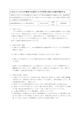 5月どりハウスネギ栽培では液状マルチの利用と潅水で収量が