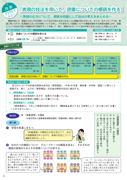 「表現の技法を用いて，読書についての標語を作る」