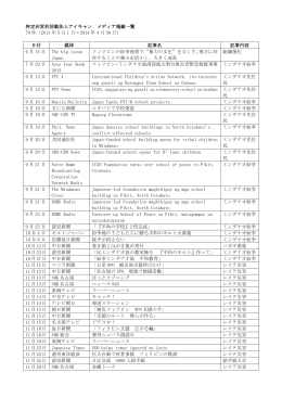 2013年メディア掲載一覧 - 認定NPO法人 アジア日本相互交流センター