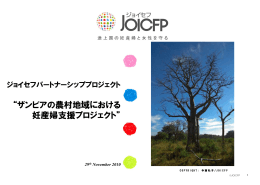 PowerPoint プレゼンテーション - 国際協力NGOジョイセフ（JOICFP）