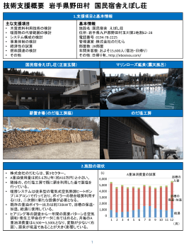 技術支援概要 岩手県野田村 国民宿舎えぼし荘